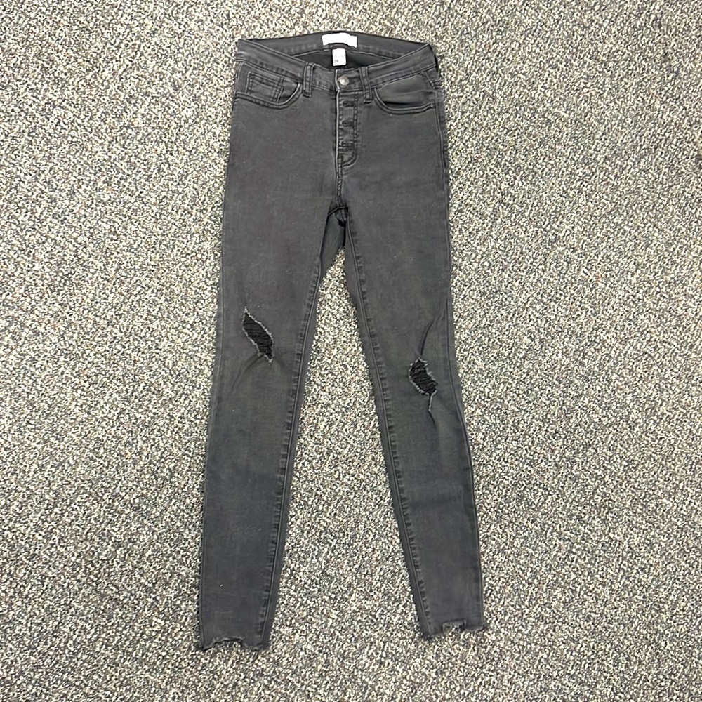 Judy Blue gray distressed skinny jeggings size 26/3